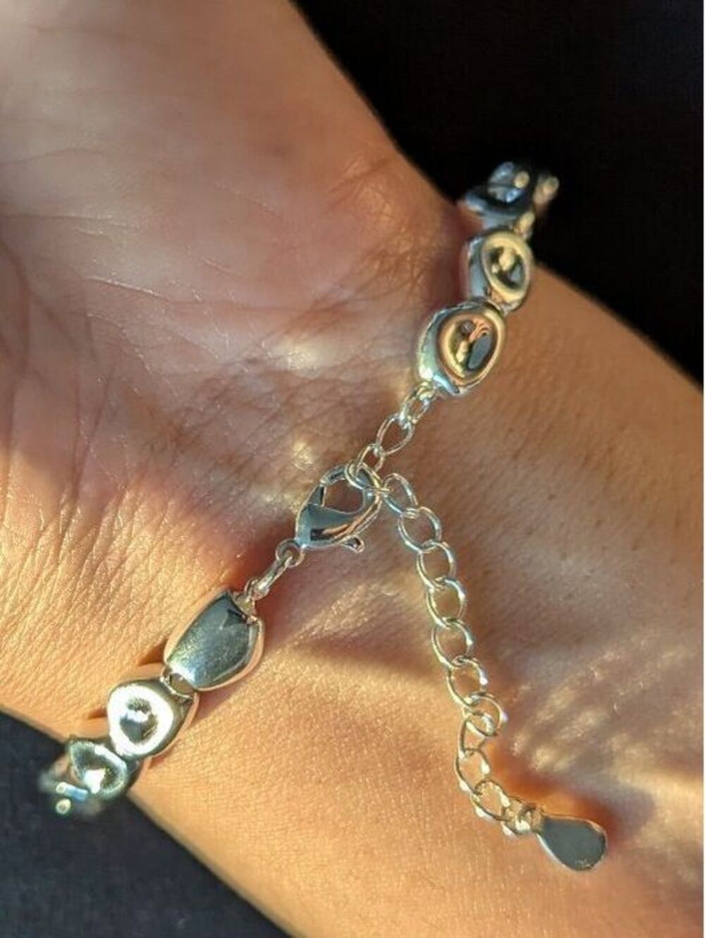 Sterling Silver 925 Bracelet Beaded Minimalist Luxury Preppy - Picture 3 of 6